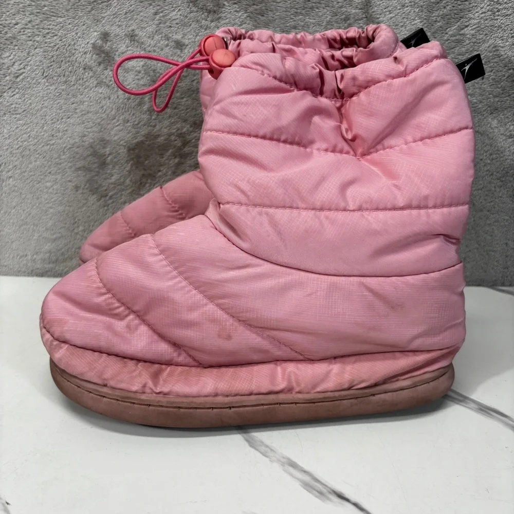 So‎ Danca Warm Up Boots Kids Small Pink Good Quilted Puffer Dance Booties